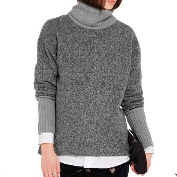 J. Crew Sweaters - J Crew Collection Relaxed Fleece Sweater with Cashmere Trim